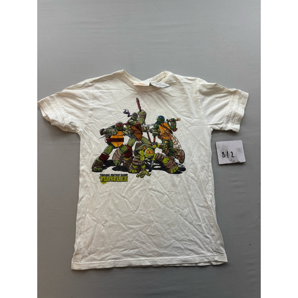 Nickelodeon Teenage Mutant Ninja Turtles Graphic T-Shirt Boys XL 14 Off-White